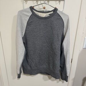 Rag & Bone Gray Sweatshirt Two Tone Crewneck Pullover Size Medium